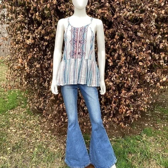 Blank Paige Exaggerated Bell Bottom Factory Fading High Rise Boho Flare Jeans - Picture 2 of 11